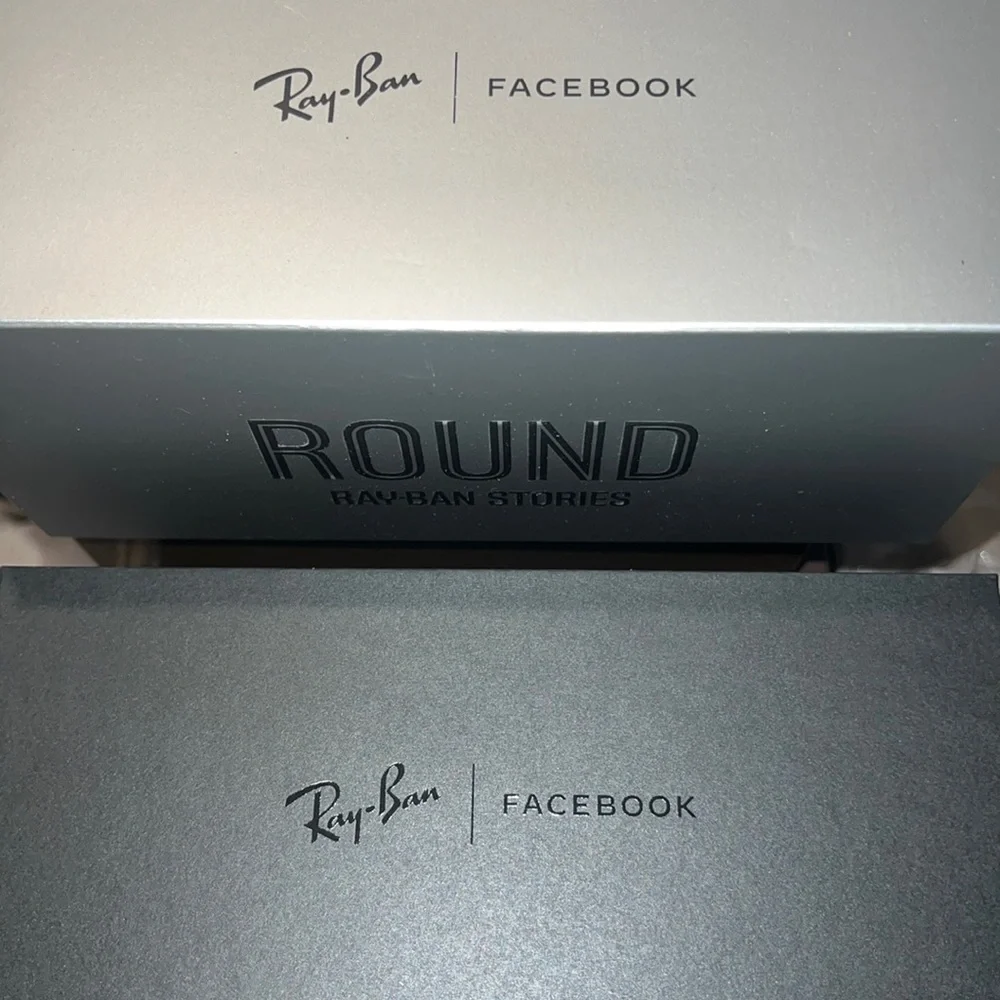 Rayban Stories, RW4003 Clear Round Shiny Black Frame